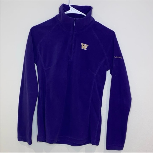 Columbia Tops - Columbia University Of Washington Fleece 1/4 Zip Size Small‎